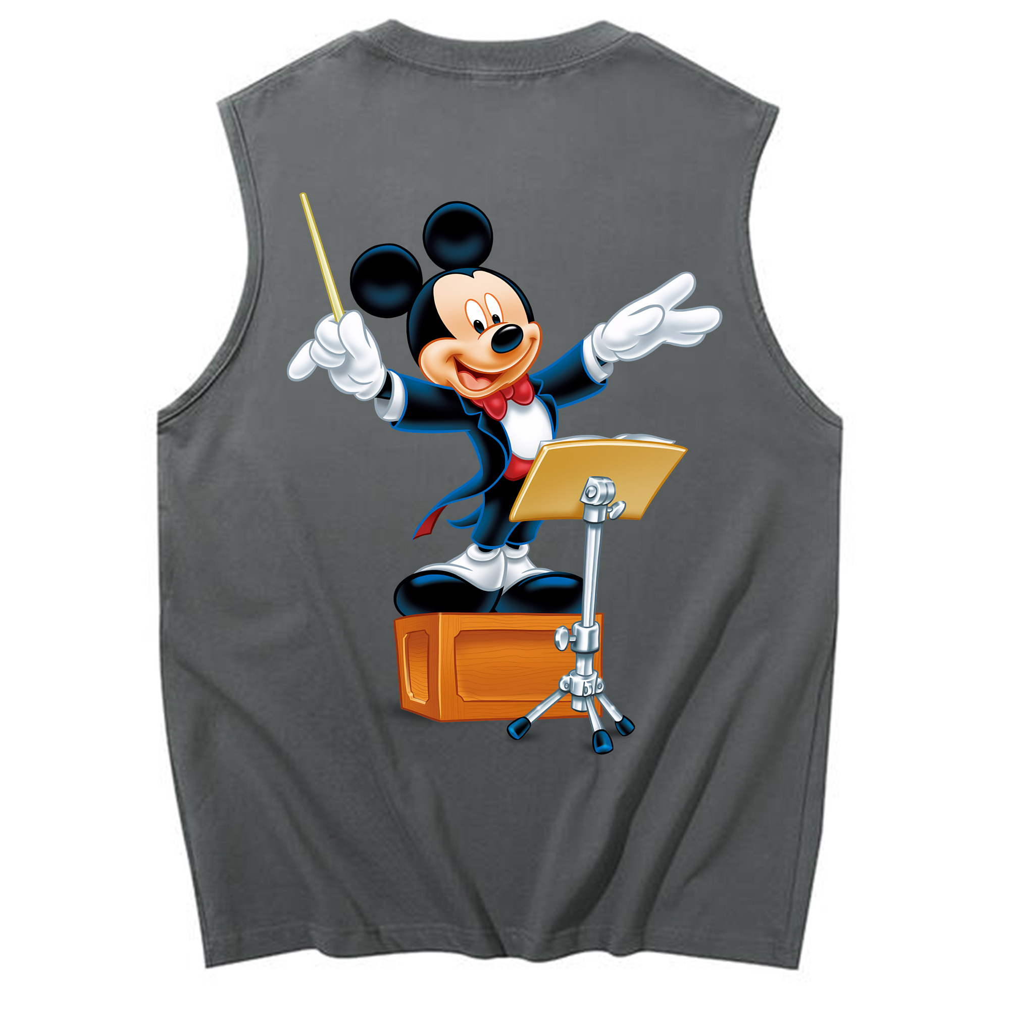 ミッキーマウス Mickey Mouse コットン100％タンクトップ（背面プリント）